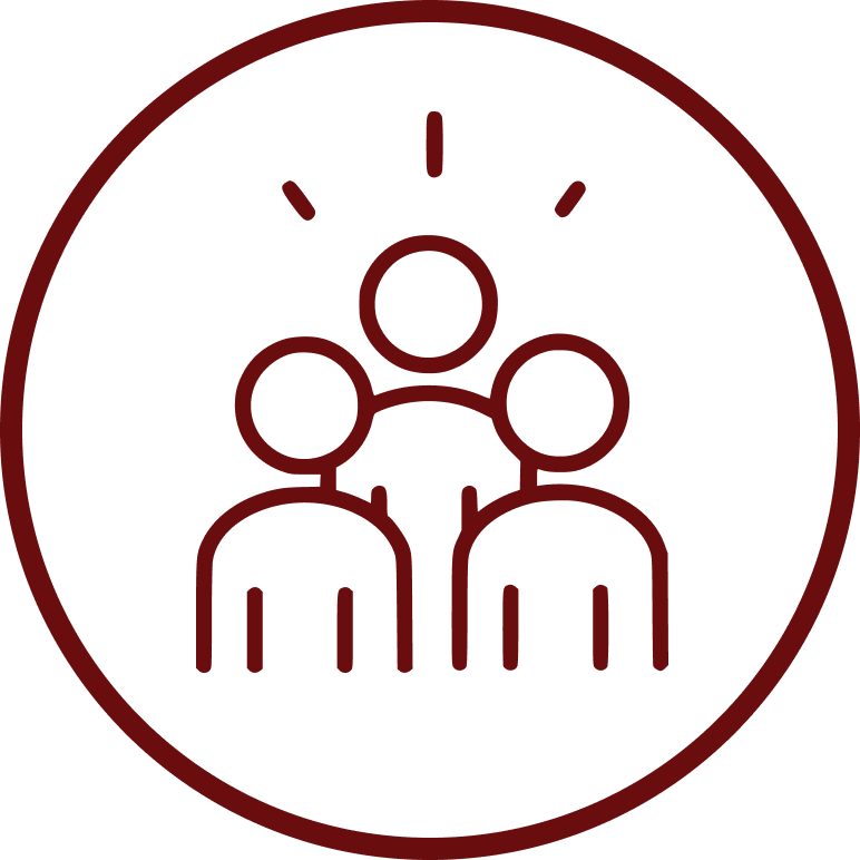 Icon of Community - group of 3 people. (for about page)